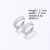 1 Pair Simple Style Geometric Circle Plating Inlay Copper Zircon White Gold Plated Gold Plated Hoop Earrings