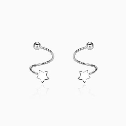 1 Pair Simple Style Star Moon Plating Sterling Silver 18k Gold Plated Rhodium Plated Ear Studs