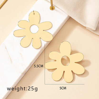 1 Pair Ig Style Vintage Style Flower Plating Iron Gold Plated Ear Studs