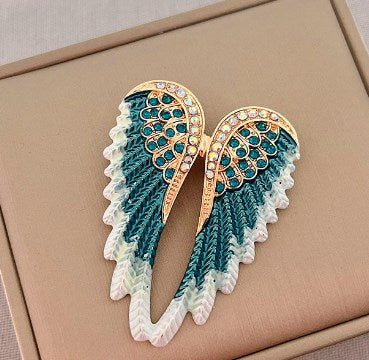 Retro Wings Flower Alloy Enamel Women'S Brooches