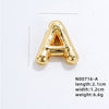 304 Stainless Steel Copper Gold Plated IG Style Simple Style Polishing Plating Letter Charms