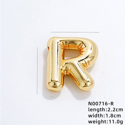 304 Stainless Steel Copper Gold Plated IG Style Simple Style Polishing Plating Letter Charms