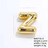 304 Stainless Steel Copper Gold Plated IG Style Simple Style Polishing Plating Letter Charms