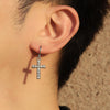 1 Pair Vintage Style Cross Plating Copper Drop Earrings