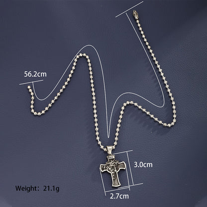 Wholesale Hip-hop Xuping Cool Style Cross Stainless Steel Pendant Necklace