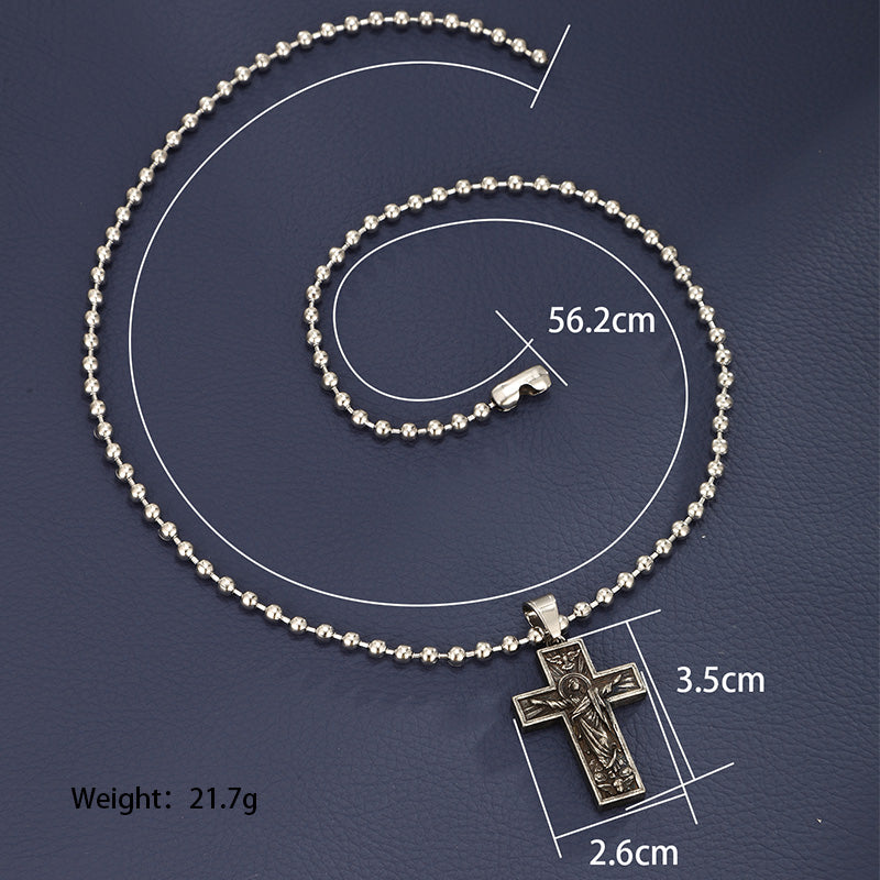 Wholesale Hip-hop Xuping Cool Style Cross Stainless Steel Pendant Necklace