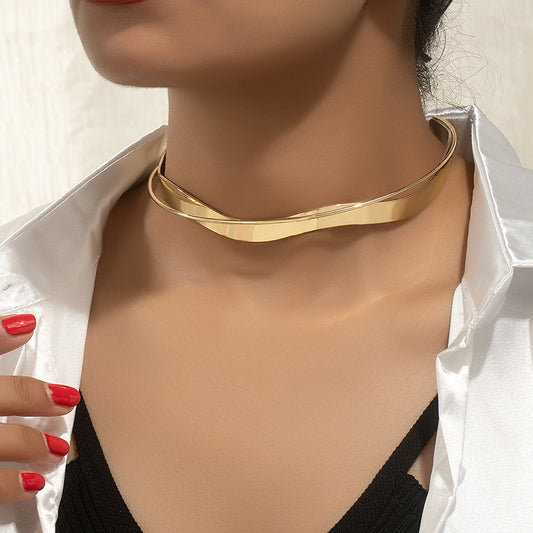 Vintage Style Irregular Solid Color Alloy Plating Gold Plated Women's Choker