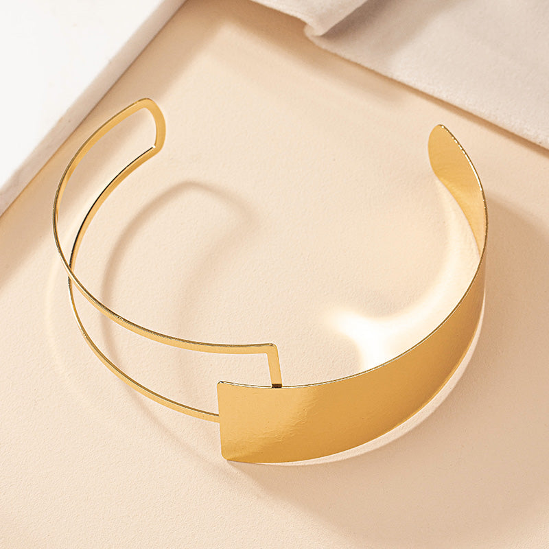 Hip-hop Punk Irregular Geometric Solid Color Alloy Plating Gold Plated Women's Choker