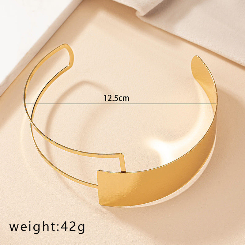 Hip-hop Punk Irregular Geometric Solid Color Alloy Plating Gold Plated Women's Choker