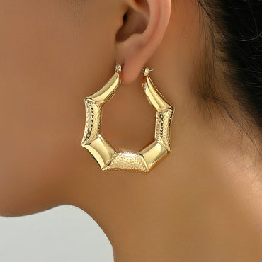 1 Pair Retro Simple Style Solid Color Ferroalloy Earrings