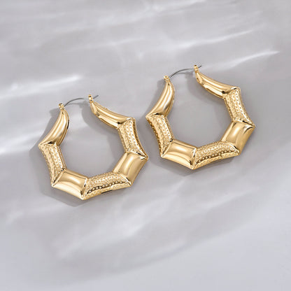 1 Pair Retro Simple Style Solid Color Ferroalloy Earrings