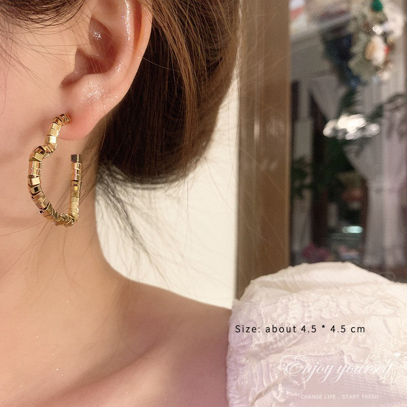 1 Pair Casual Glam Round Heart Shape Plating Inlay Copper Zircon 14k Gold Plated Hoop Earrings