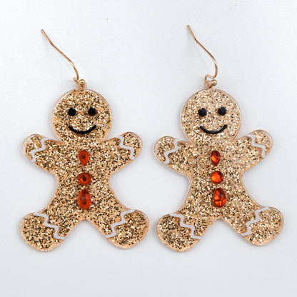 1 Pair Cute Cartoon Character Gingerbread Arylic Ear Hook