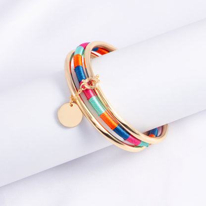 Casual Round Iron Plating 18k Gold Plated Women's Bangle