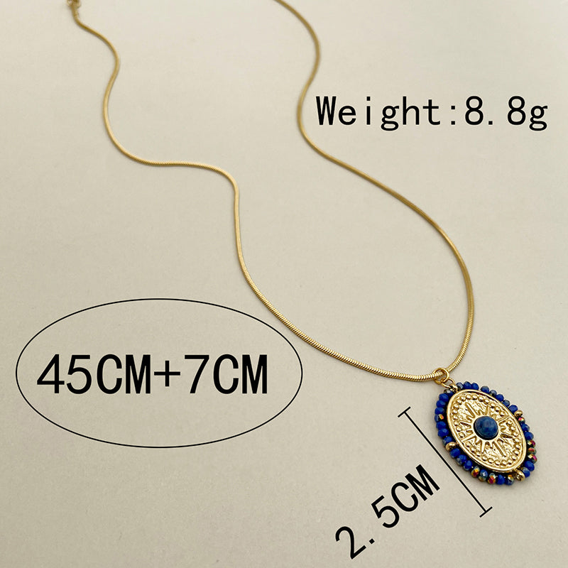 Fashion Geometric Stainless Steel Plating Pendant Necklace 1 Piece