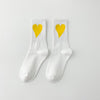 Women'S Simple Style Heart Shape Nylon Cotton Crew Socks A Pair