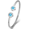 Simple Style Round Stainless Steel Plating Inlay Rhinestones Bangle