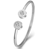 Simple Style Round Stainless Steel Plating Inlay Rhinestones Bangle