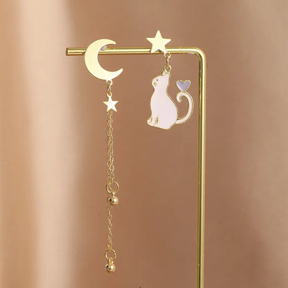 1 Pair Cute Star Moon Cat Plastic Ear Hook