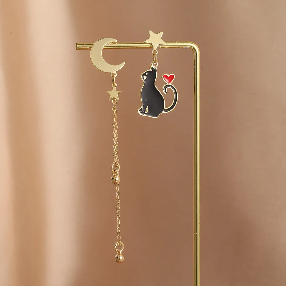 1 Pair Cute Star Moon Cat Plastic Ear Hook