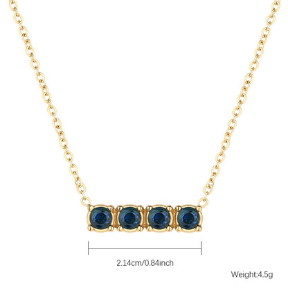 Casual Simple Style Geometric Stainless Steel Inlay Zircon Gold Plated Necklace