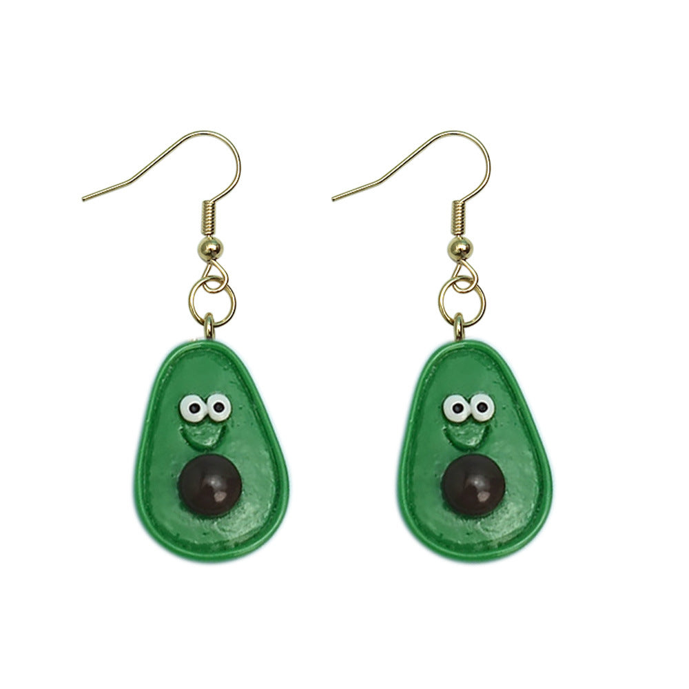 1 Pair Sweet Avocado Plastic Ear Hook