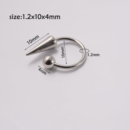 Simple Style Geometric Stainless Steel Plating Unisex Labret 1 Piece