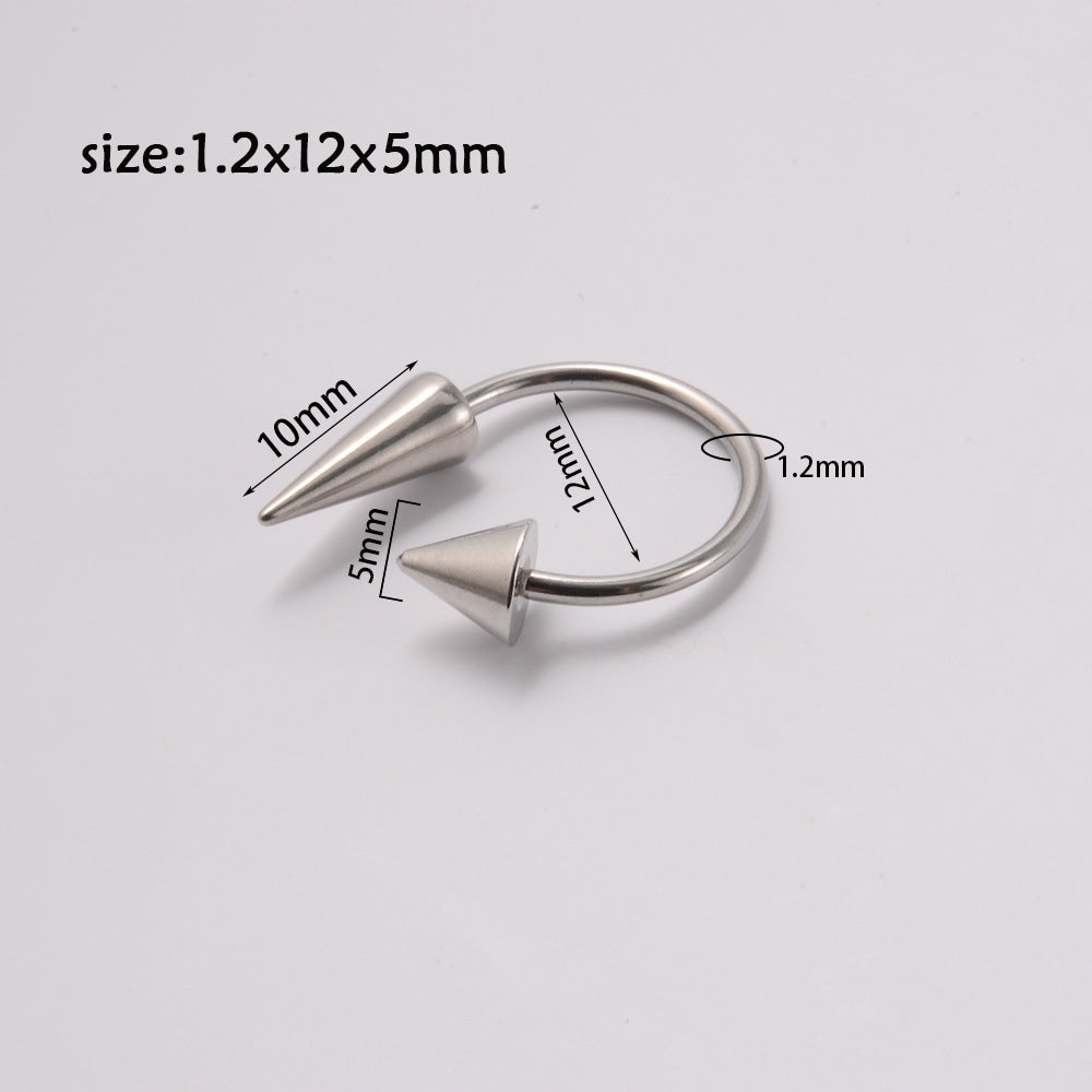 Simple Style Geometric Stainless Steel Plating Unisex Labret 1 Piece