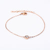 Simple Style Solid Color Stainless Steel Inlay Zircon Bracelets