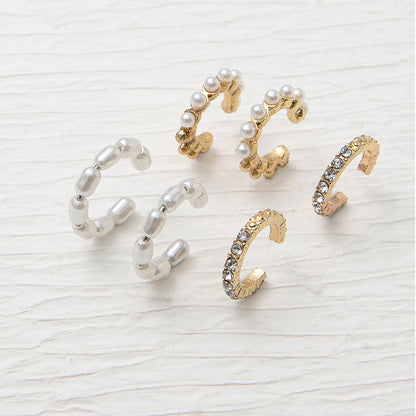 1 Set Ig Style Simple Style Cross Snake Bow Knot Plating Inlay Alloy Zircon Gold Plated Ear Studs