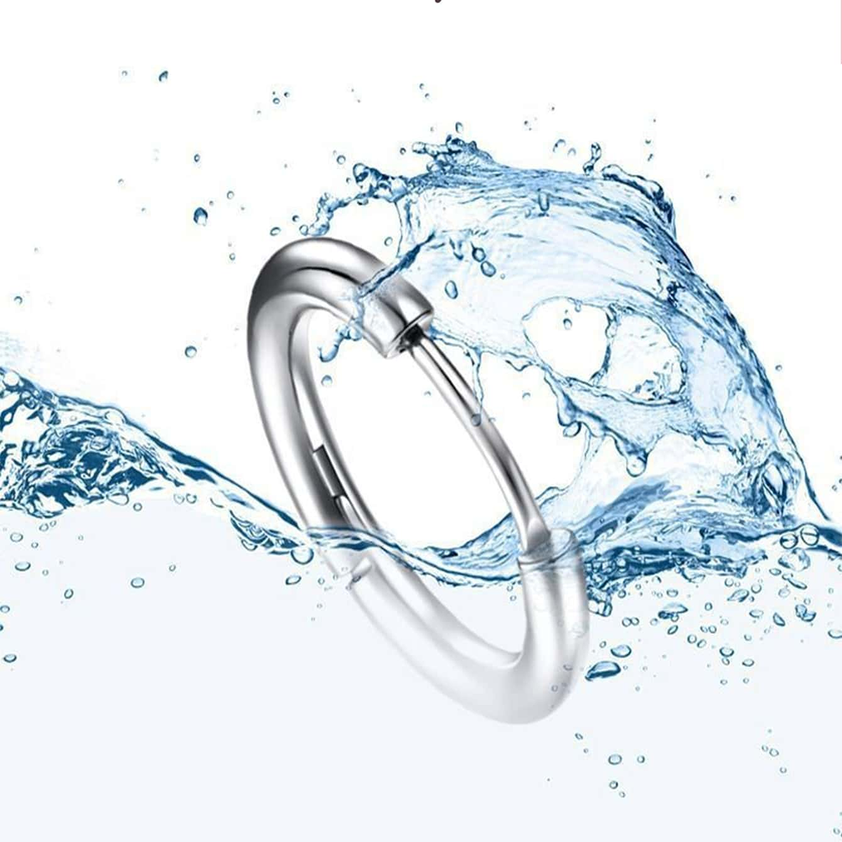 4 Sets Simple Style Solid Color Stainless Steel Earrings