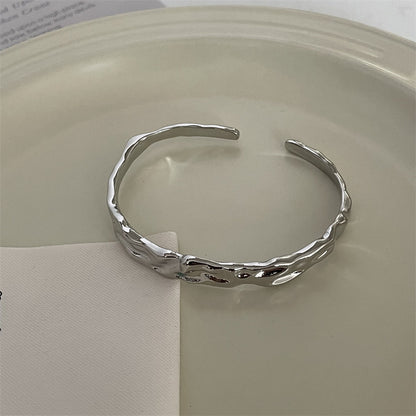 Simple Style Solid Color Alloy Plating Unisex Bangle