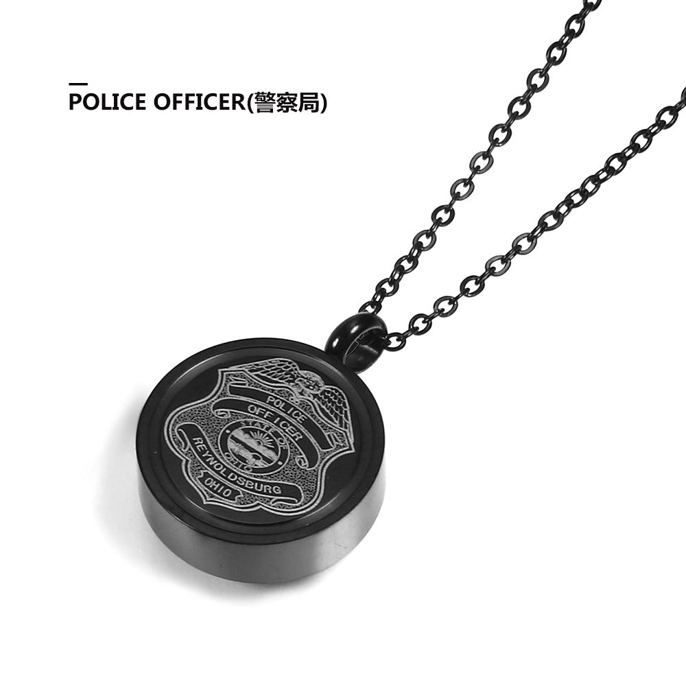 Hip-hop Retro Solid Color Stainless Steel Plating Gold Plated Pendant Necklace