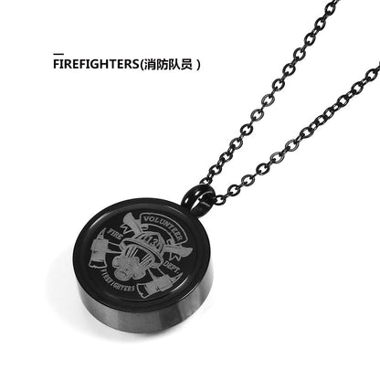 Hip-hop Retro Solid Color Stainless Steel Plating Gold Plated Pendant Necklace