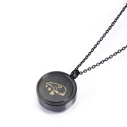 Hip-hop Retro Solid Color Stainless Steel Plating Gold Plated Pendant Necklace