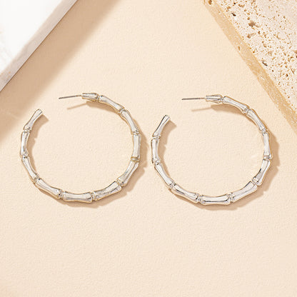 1 Pair Retro Simple Style Commute Circle Plating Alloy Gold Plated Earrings