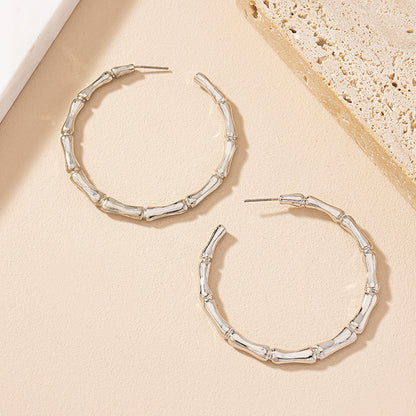 1 Pair Retro Simple Style Commute Circle Plating Alloy Gold Plated Earrings