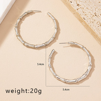 1 Pair Retro Simple Style Commute Circle Plating Alloy Gold Plated Earrings