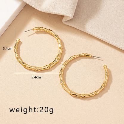 1 Pair Retro Simple Style Commute Circle Plating Alloy Gold Plated Earrings