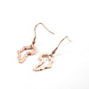 1 Pair Simple Style Solid Color Irregular Plating Titanium Steel Drop Earrings