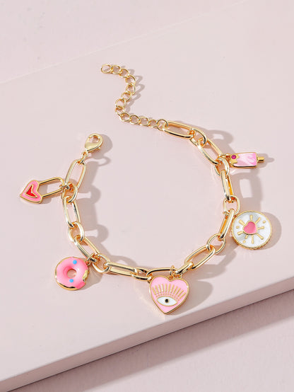 Casual Elegant Heart Shape Copper Bracelets