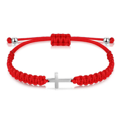 Retro Cross Stainless Steel Rope Bracelets