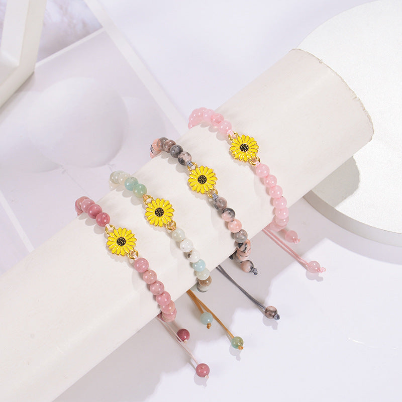 Casual Elegant Modern Style Flower Natural Stone Wholesale Bracelets