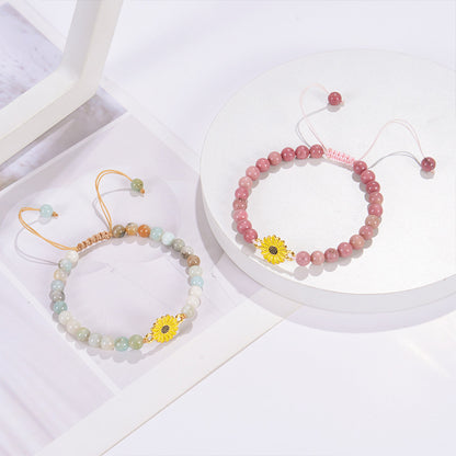 Casual Elegant Modern Style Flower Natural Stone Wholesale Bracelets