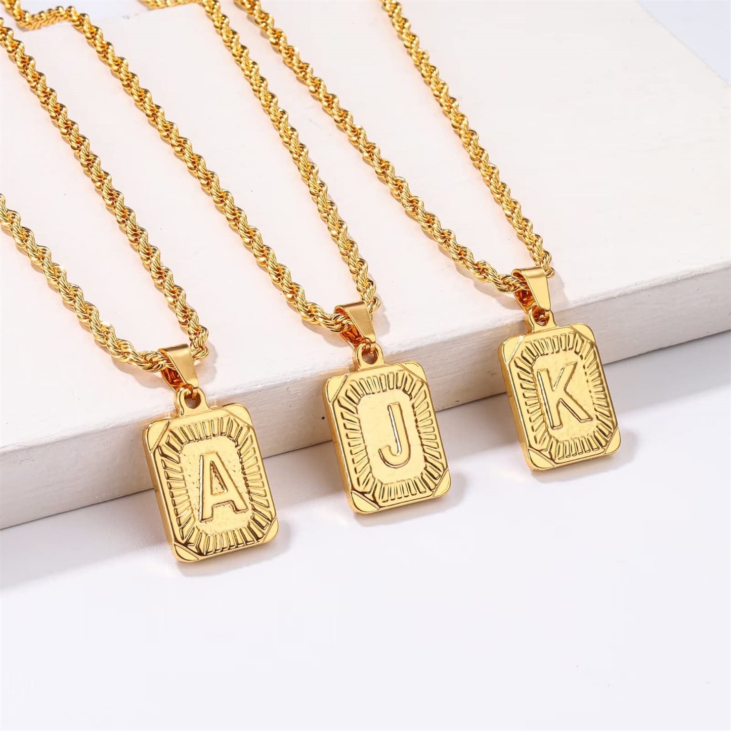 Wholesale Hip-hop Rock Cool Style Letter Stainless Steel Plating 14k Gold Plated Double Layer Necklaces