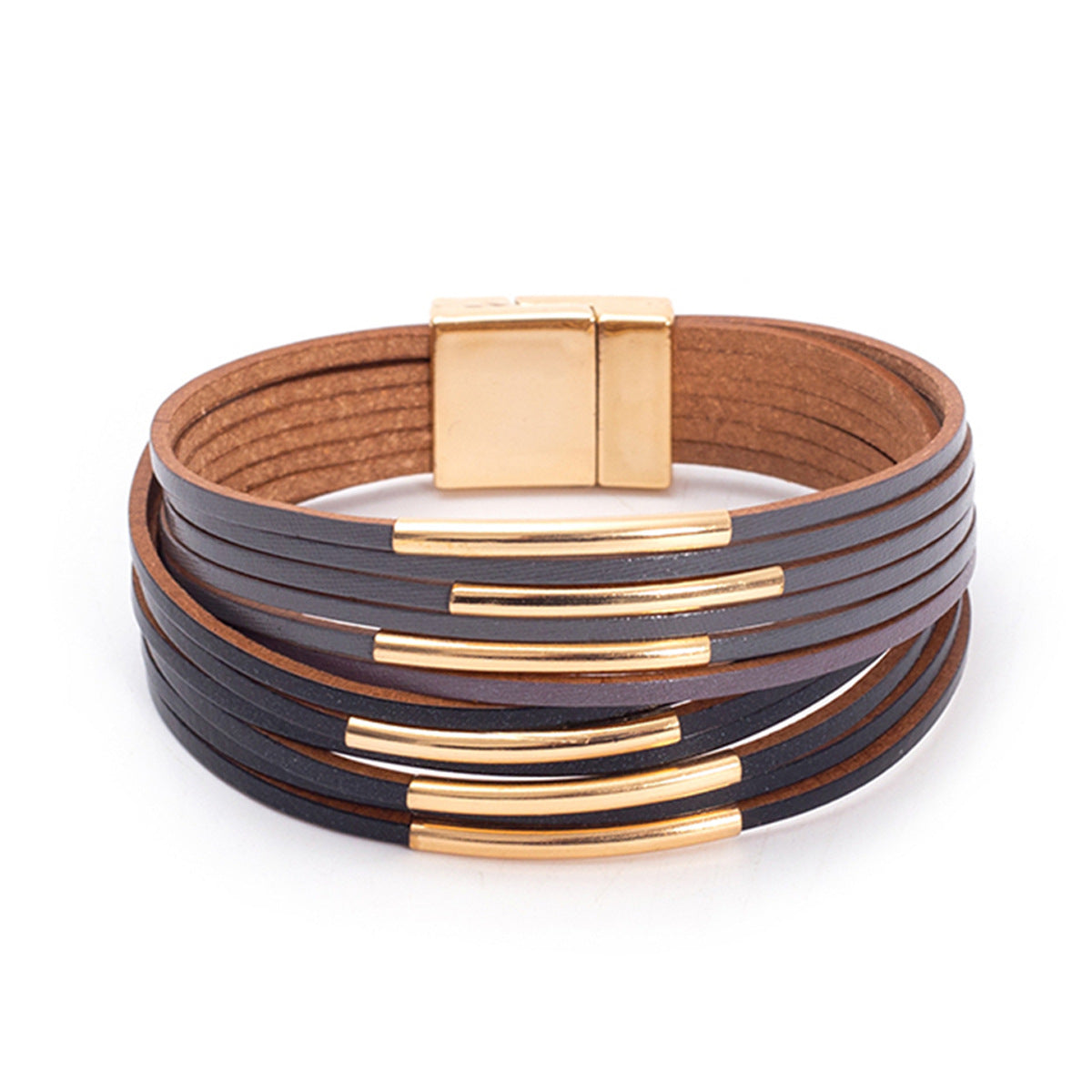 Wholesale Jewelry Simple Style Streetwear Geometric Pu Leather Bangle