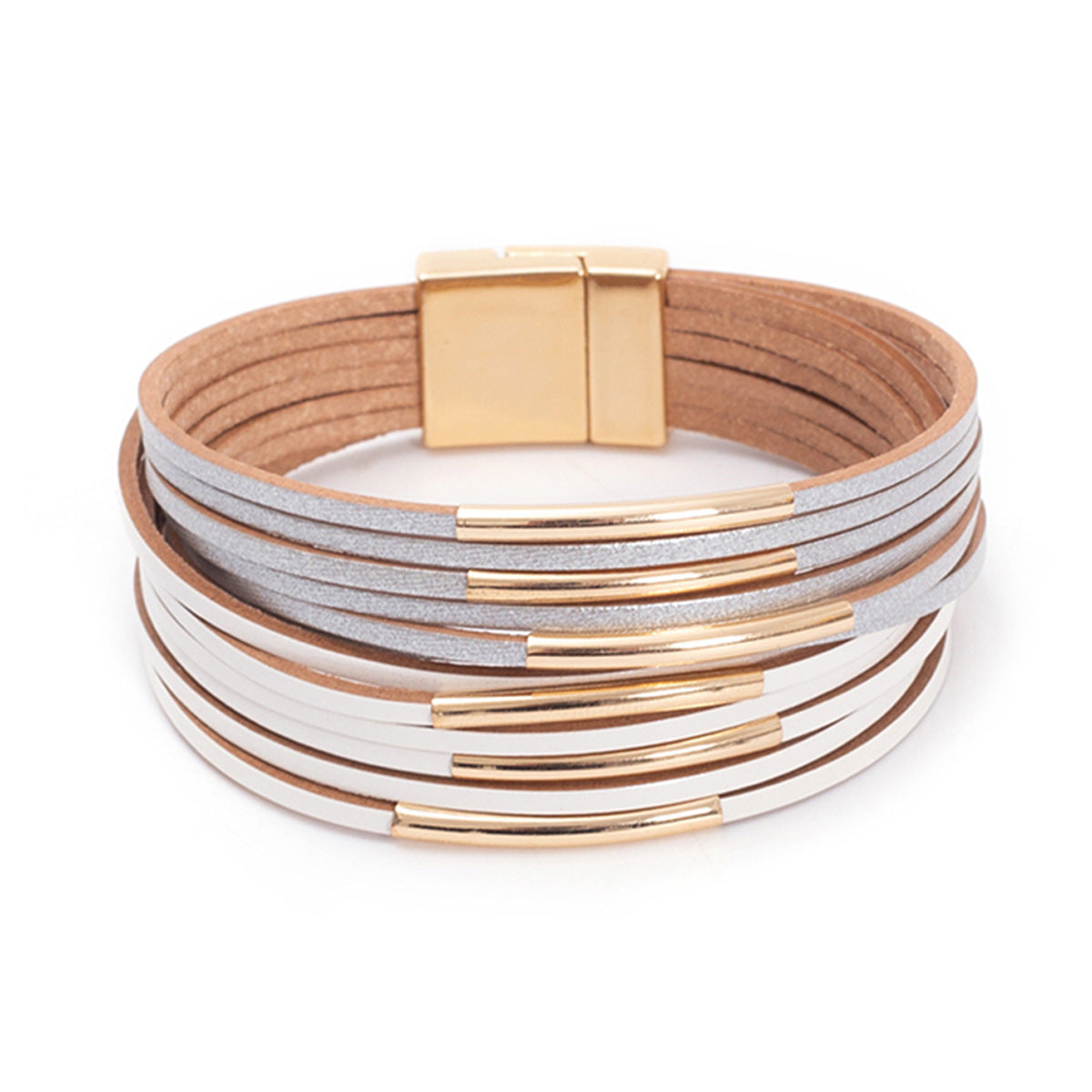 Wholesale Jewelry Simple Style Streetwear Geometric Pu Leather Bangle