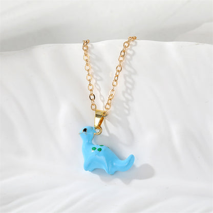 Cute Simple Style Dinosaur Alloy Wholesale Pendant Necklace