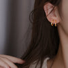 1 Pair Simple Style Commute Solid Color Plating Copper Gold Plated Earrings