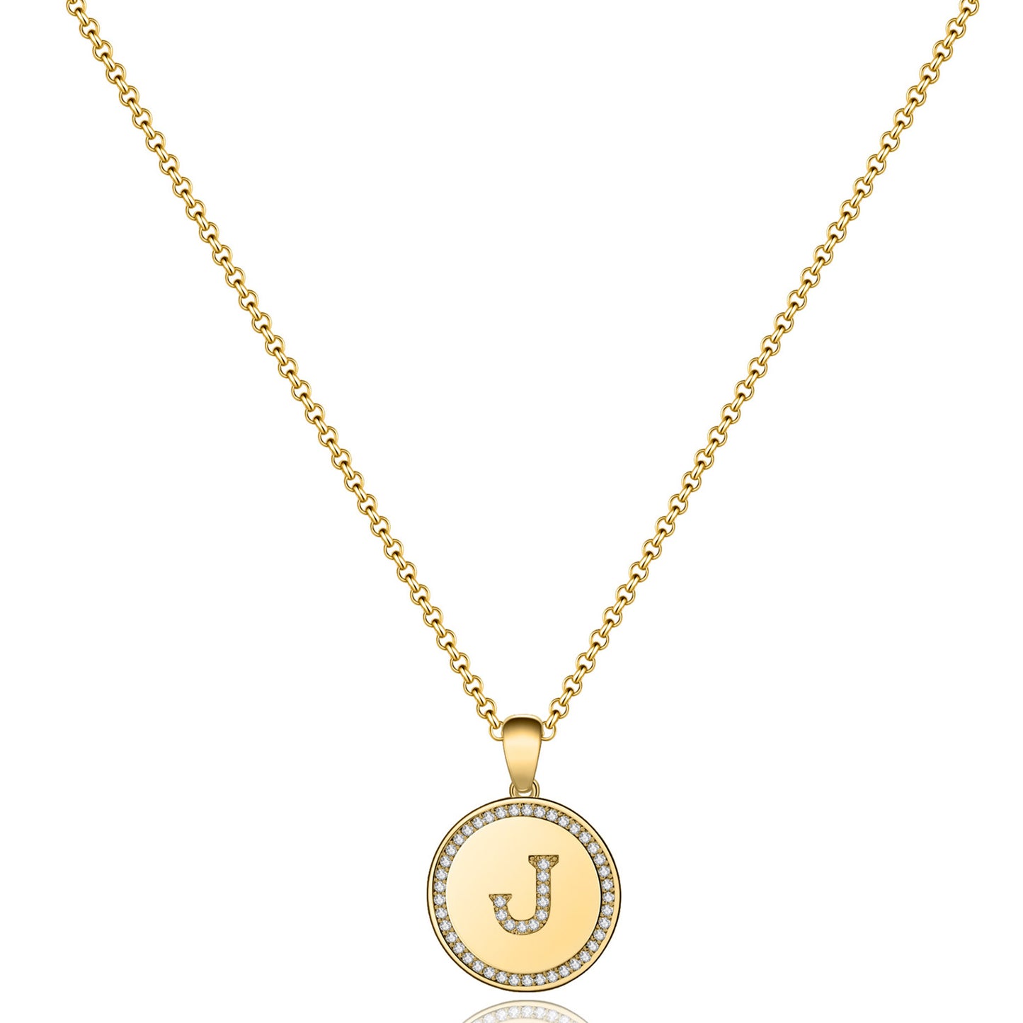 Casual Classic Style Shiny Round Letter Copper 14k Gold Plated Zircon Pendant Necklace In Bulk